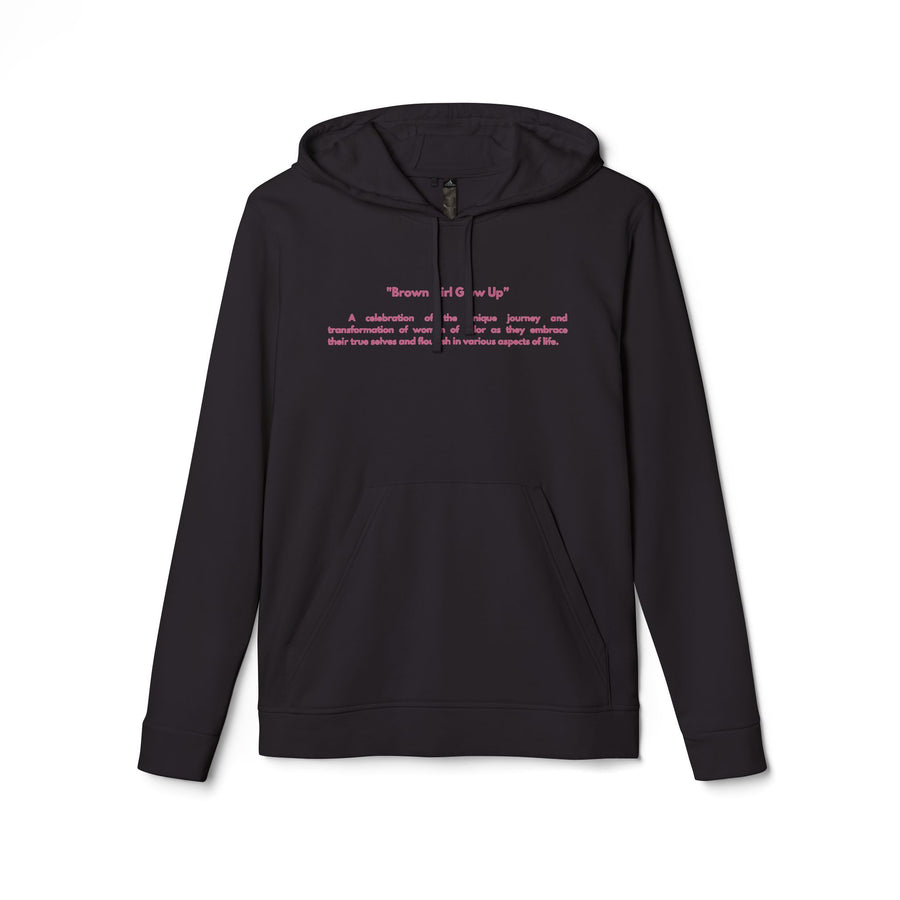 adidas® Unisex Fleece Hoodie- Brown Girl Glow UP