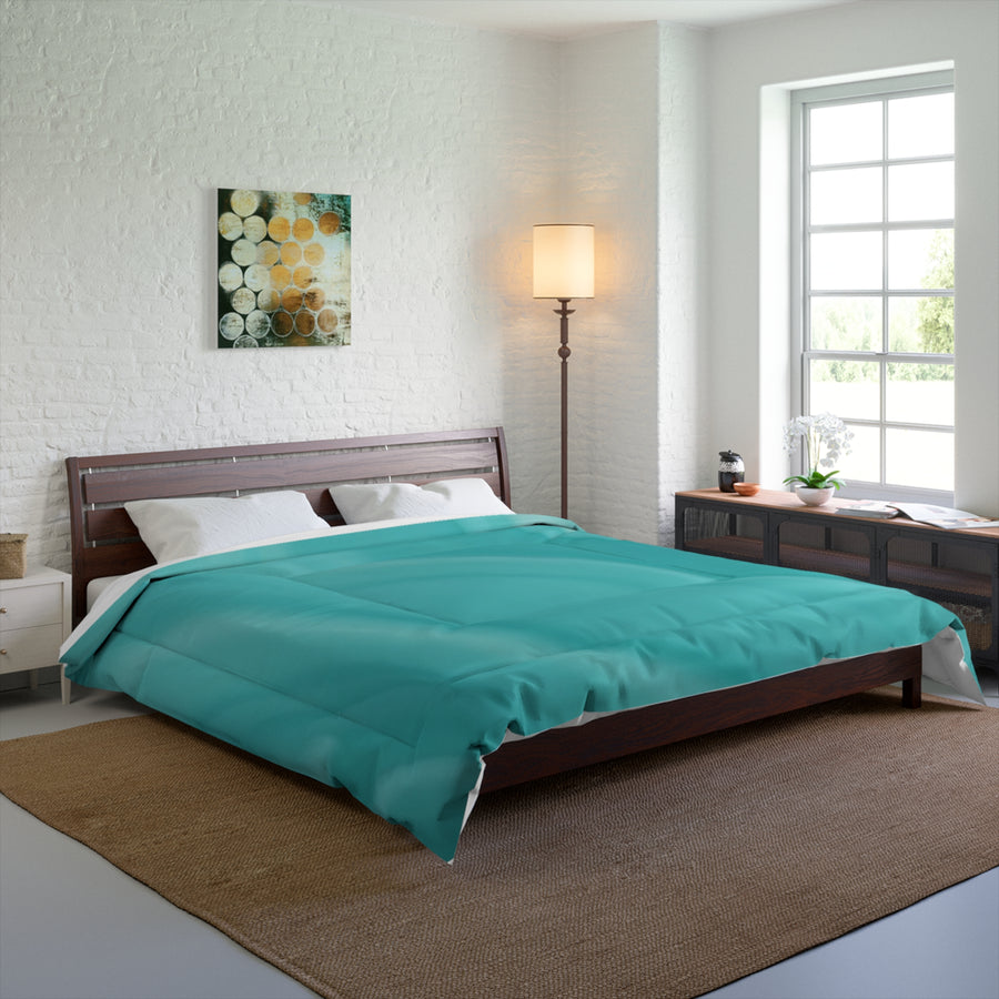 Tranquil Waves Comforter – Soft Aqua Bedding for Ultimate Relaxation