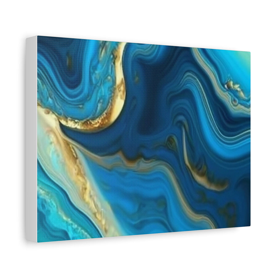Blue Ocean Abstract Matte Canvas Wall Art