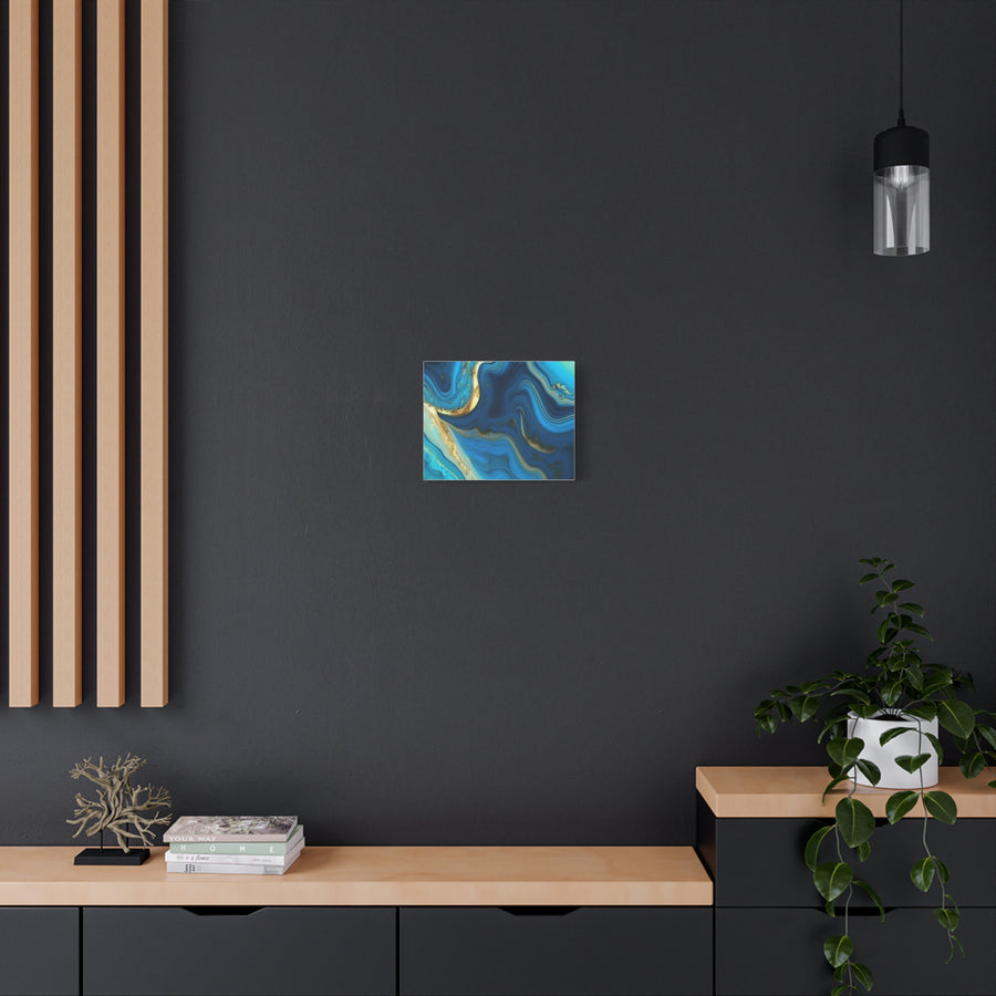 Blue Ocean Abstract Matte Canvas Wall Art