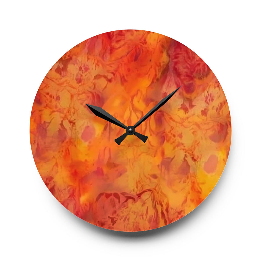 Acrylic Wall Clock- Autumn colors