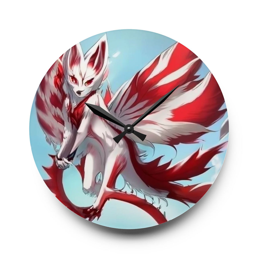 Acrylic Wall Clock-Kitsune