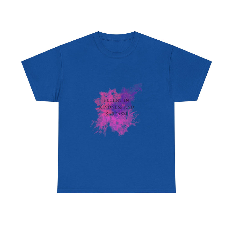Unisex Heavy Cotton Tee-Fluent in Kindness and Sarcasm