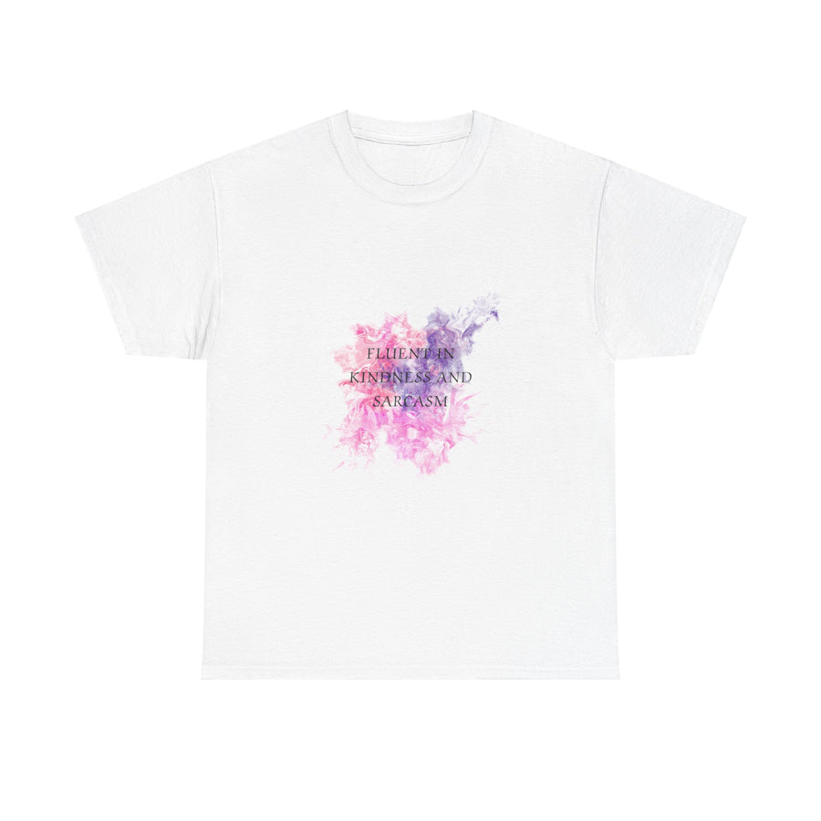 Unisex Heavy Cotton Tee-Fluent in Kindness and Sarcasm
