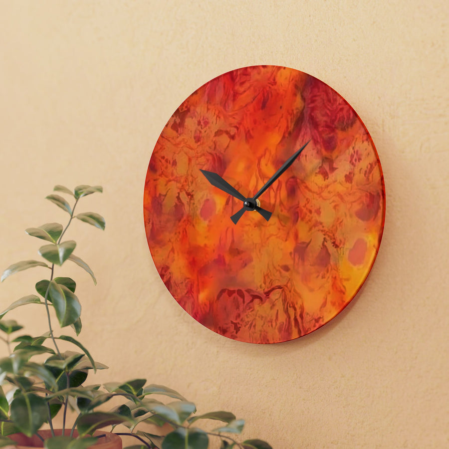 Acrylic Wall Clock- Autumn colors
