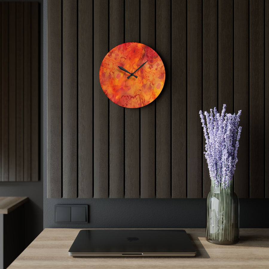 Acrylic Wall Clock- Autumn colors