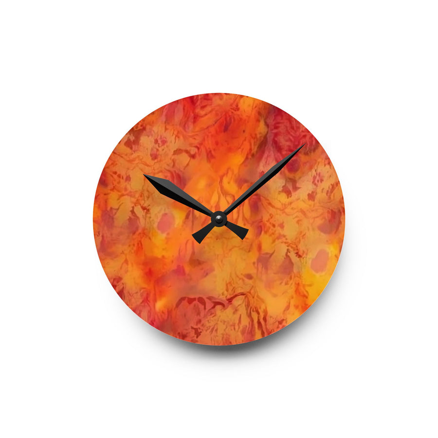 Acrylic Wall Clock- Autumn colors