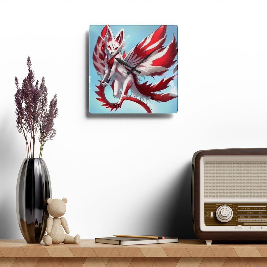Acrylic Wall Clock-Kitsune