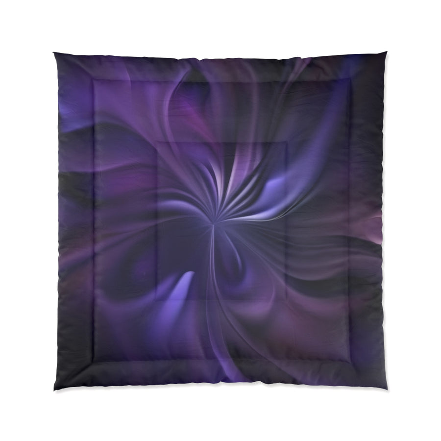 Mystical Purple Swirl Comforter - Cozy & Stylish Bedroom Decor for Relaxation