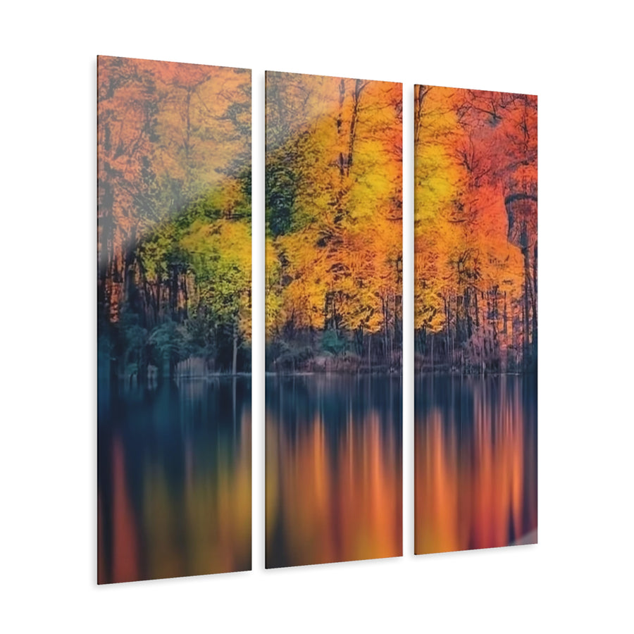Acrylic Prints (Triptych)- Fall Colors  Forest