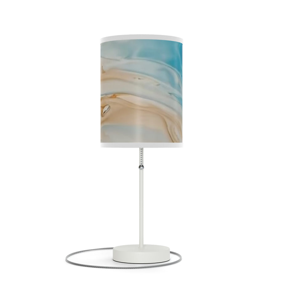 Sand and Blue Elegant Abstract Table Lamp - Coastal Home Decor for Relaxing Spaces