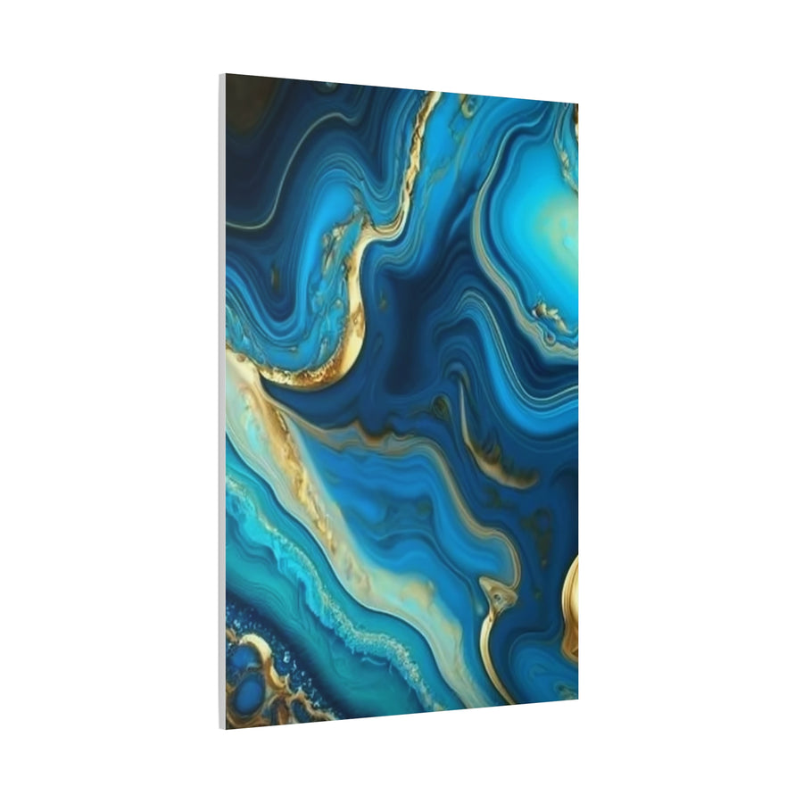 Blue Ocean Abstract Matte Canvas Wall Art