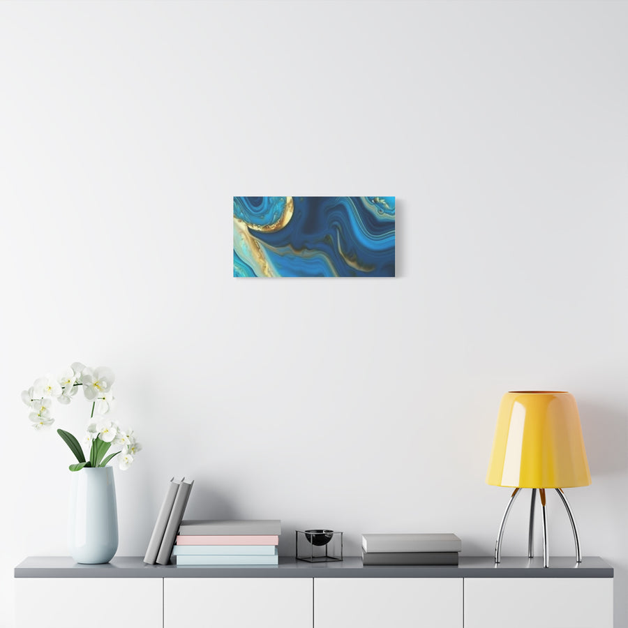 Blue Ocean Abstract Matte Canvas Wall Art