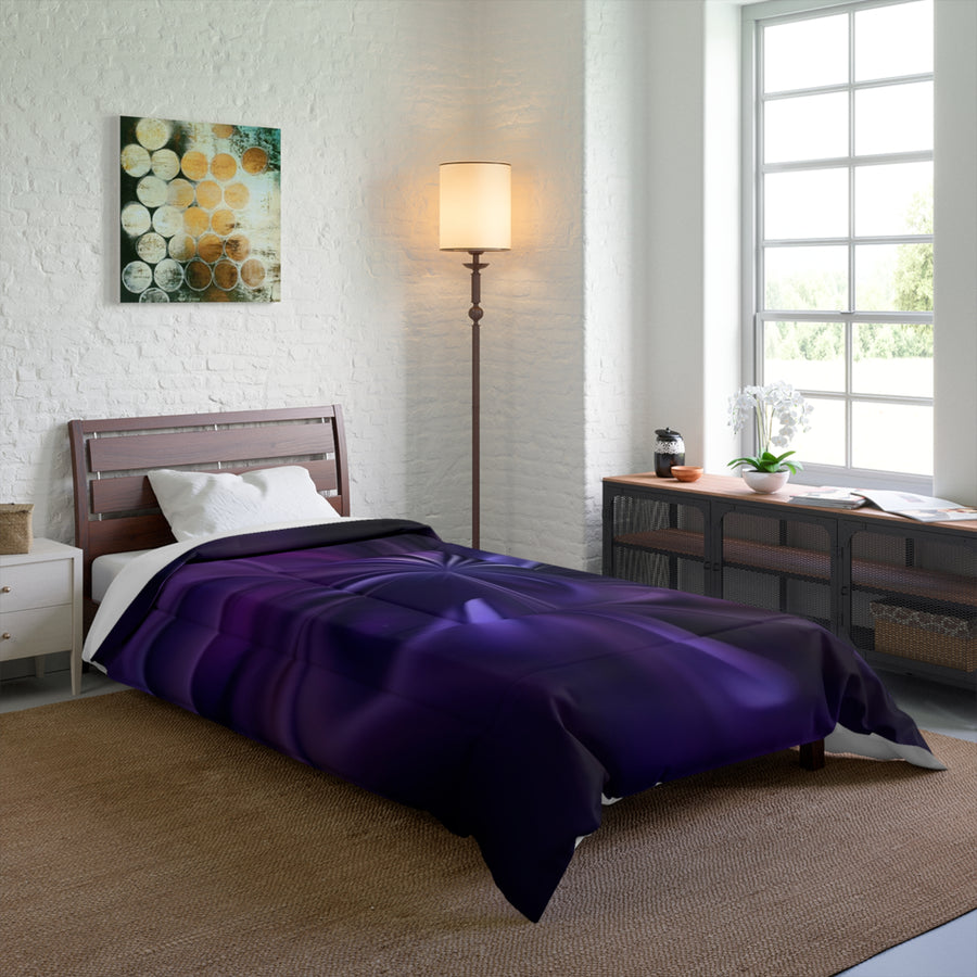 Mystical Purple Swirl Comforter - Cozy & Stylish Bedroom Decor for Relaxation