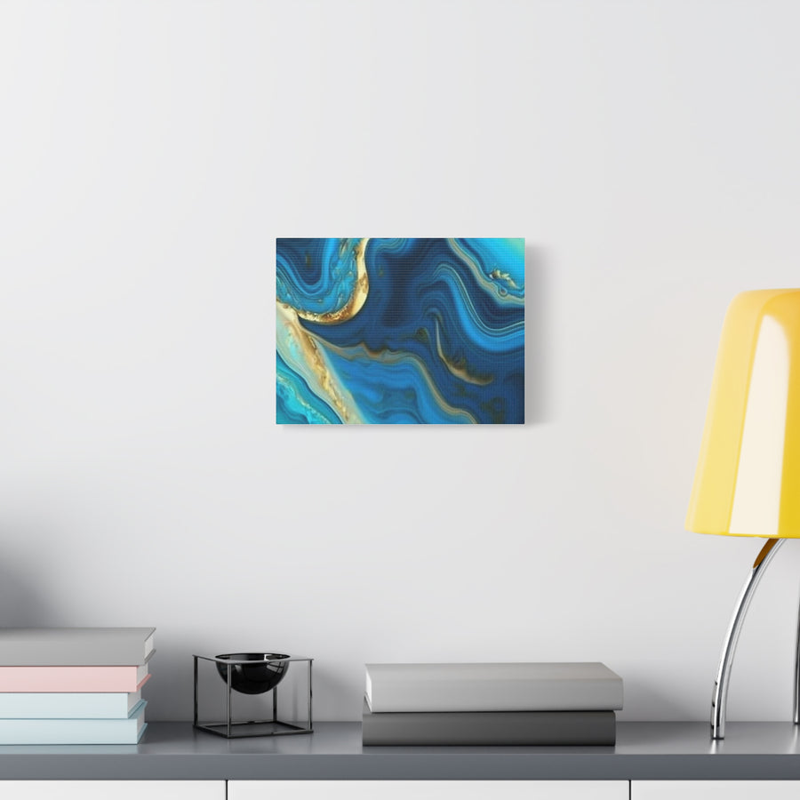 Blue Ocean Abstract Matte Canvas Wall Art