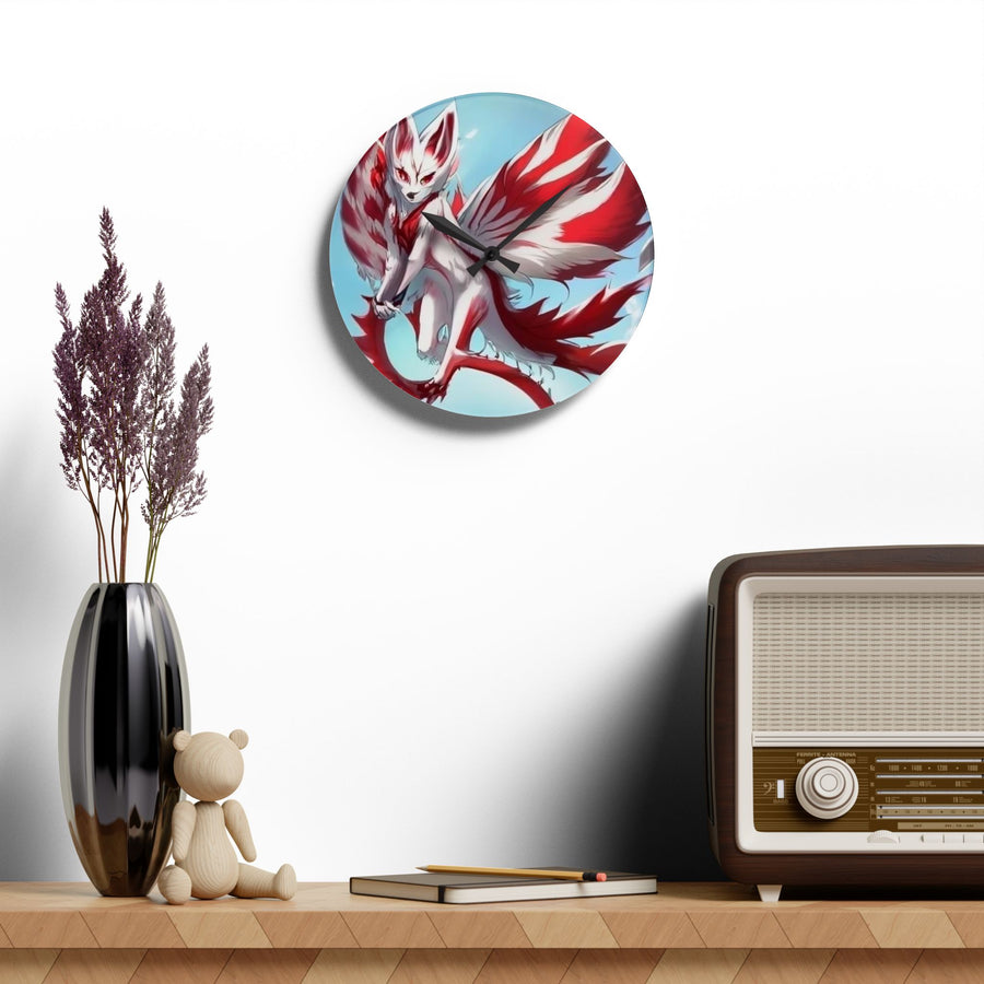 Acrylic Wall Clock-Kitsune