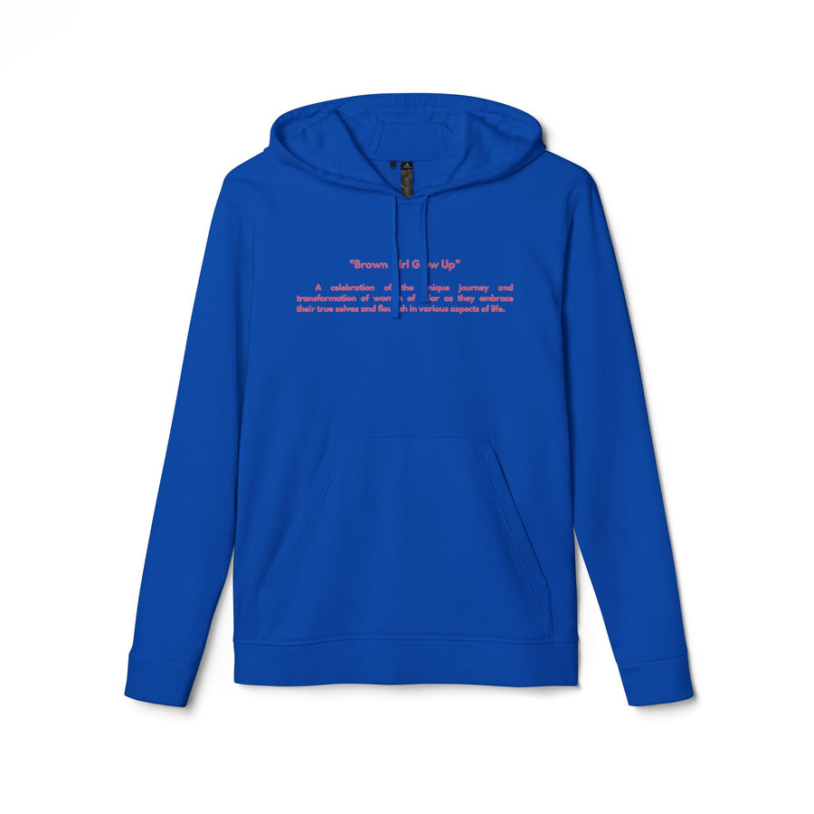 adidas® Unisex Fleece Hoodie- Brown Girl Glow UP