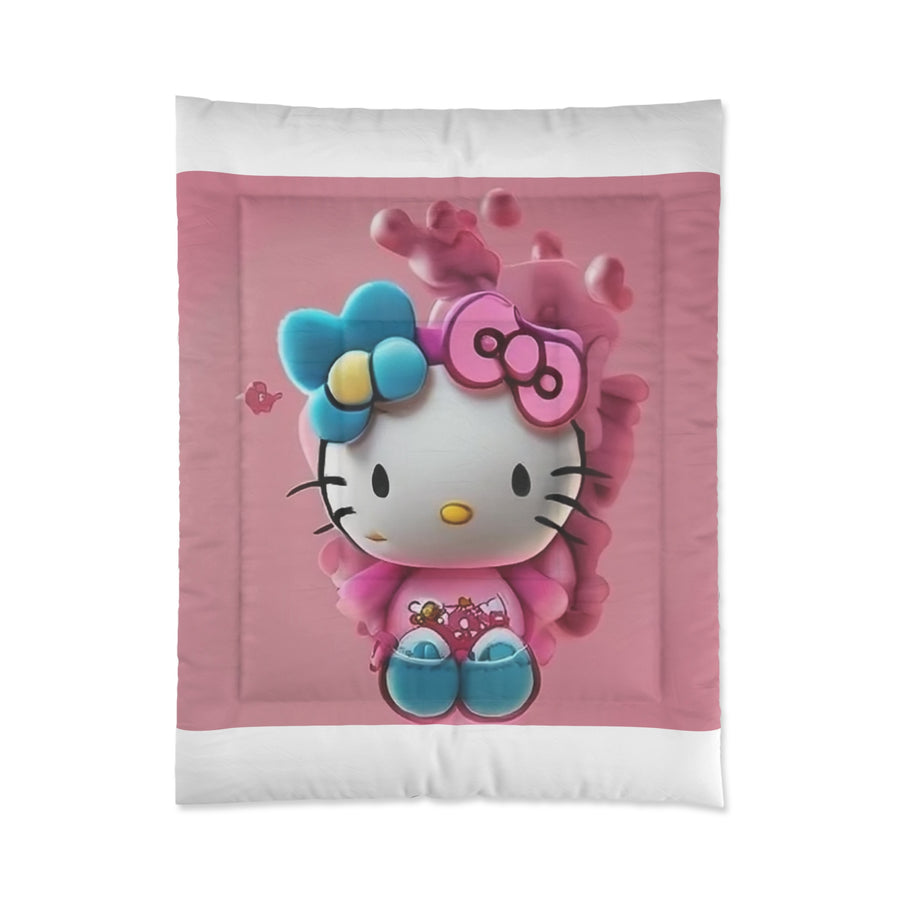 Cute Hello Kitty Comforter for Kids - Cozy Pink Bedding Set