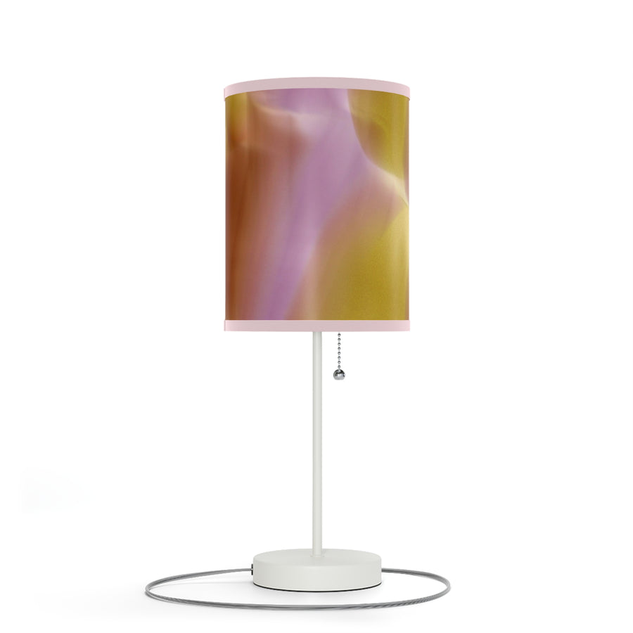 Pink, Orange  Gold Purple Abstract Artistic Table Lamp - Modern Home Decor