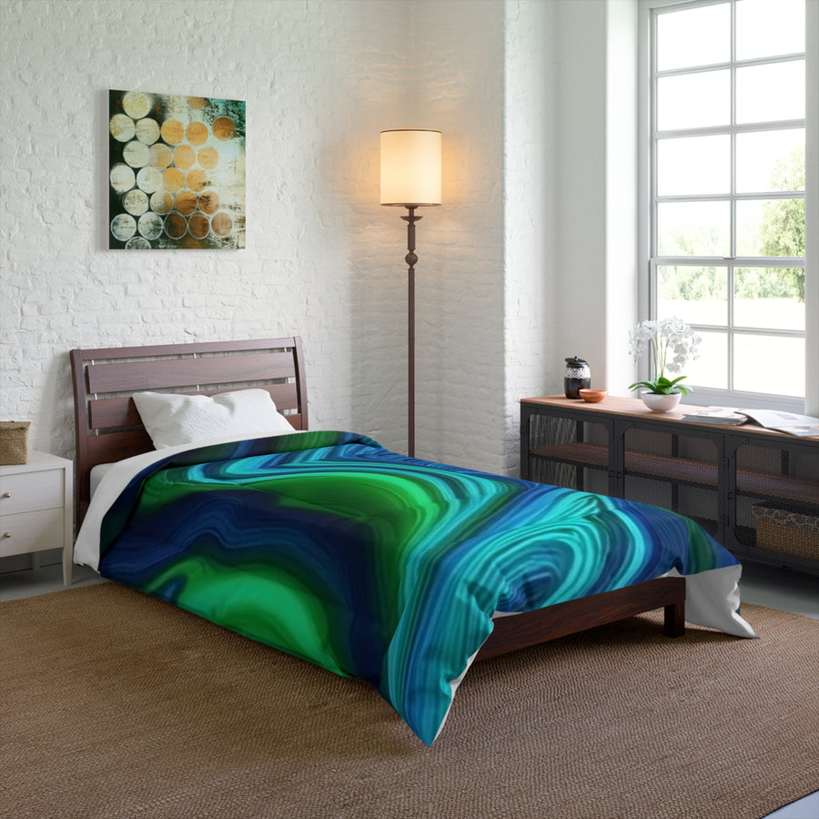 Abstract Wave Comforter - Cozy Bedroom Decor for Relaxation