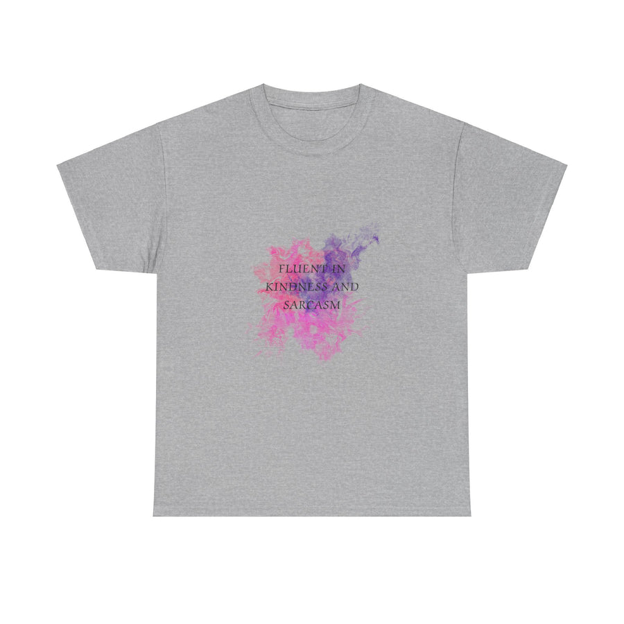 Unisex Heavy Cotton Tee-Fluent in Kindness and Sarcasm