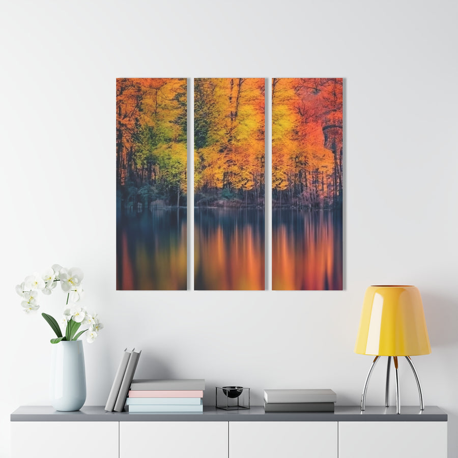 Acrylic Prints (Triptych)- Fall Colors  Forest