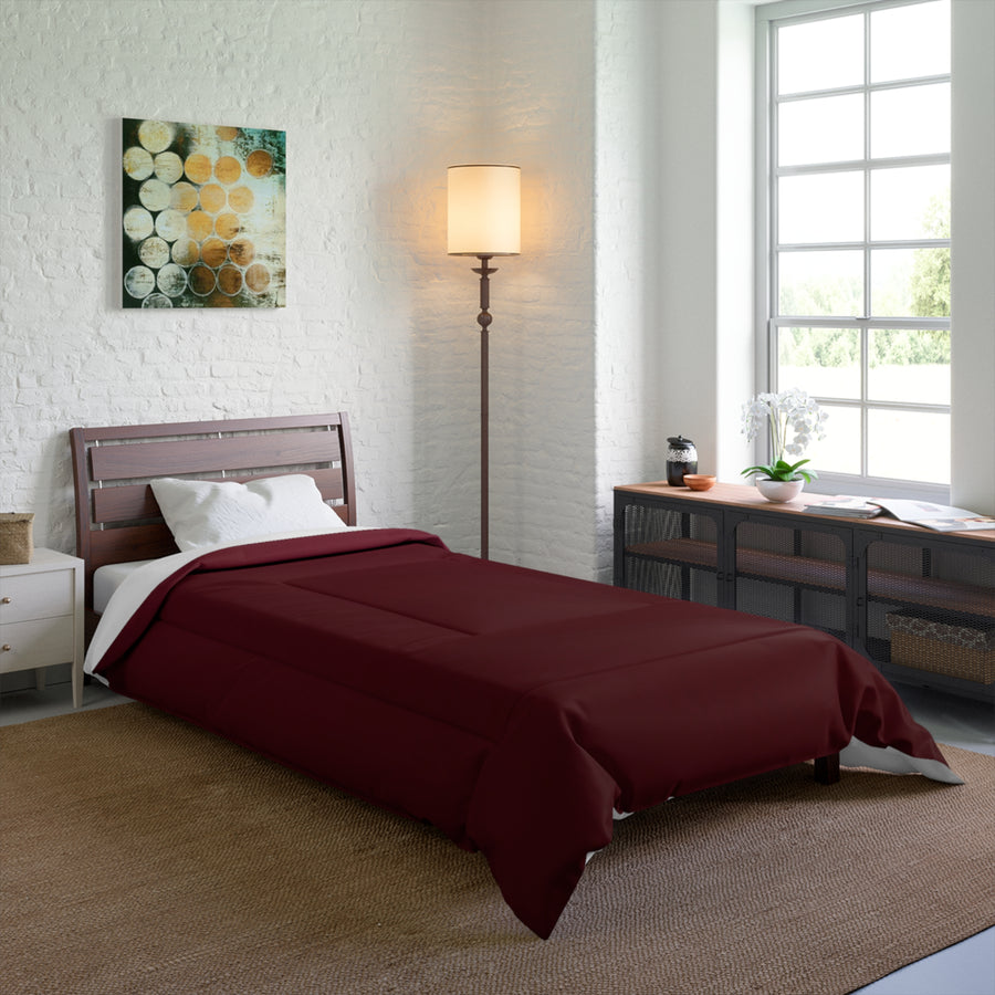 Elegant Burgundy/ Maroon Comforter for Cozy Bedrooms | Soft & Warm Bedding