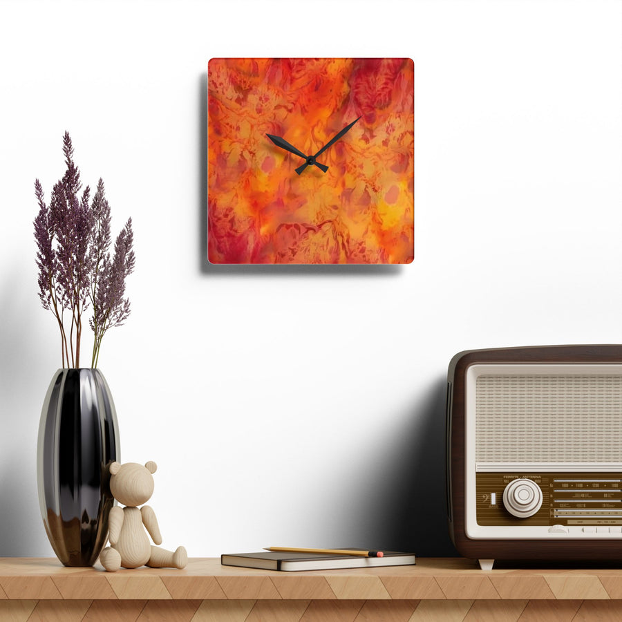 Acrylic Wall Clock- Autumn colors