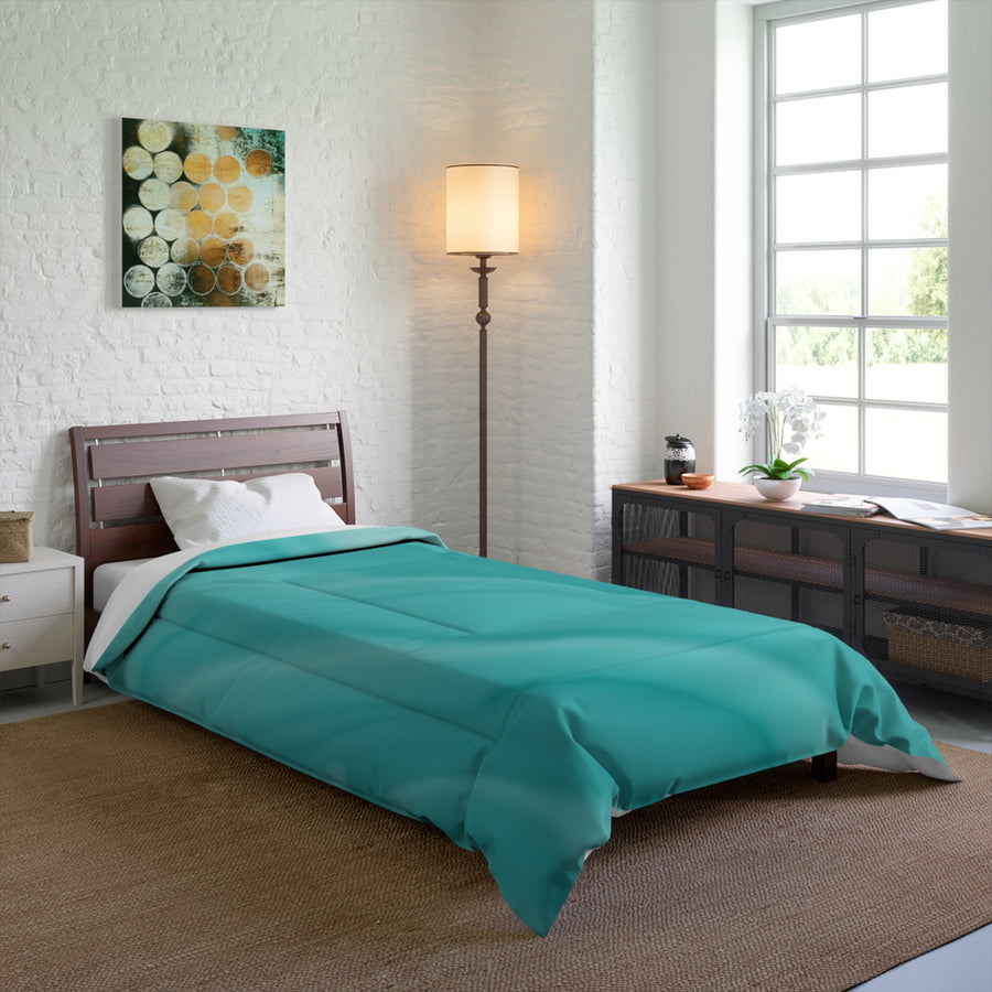 Tranquil Waves Comforter – Soft Aqua Bedding for Ultimate Relaxation
