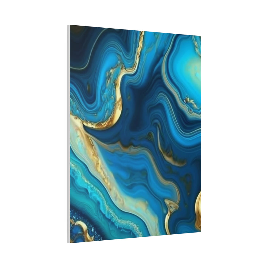 Blue Ocean Abstract Matte Canvas Wall Art