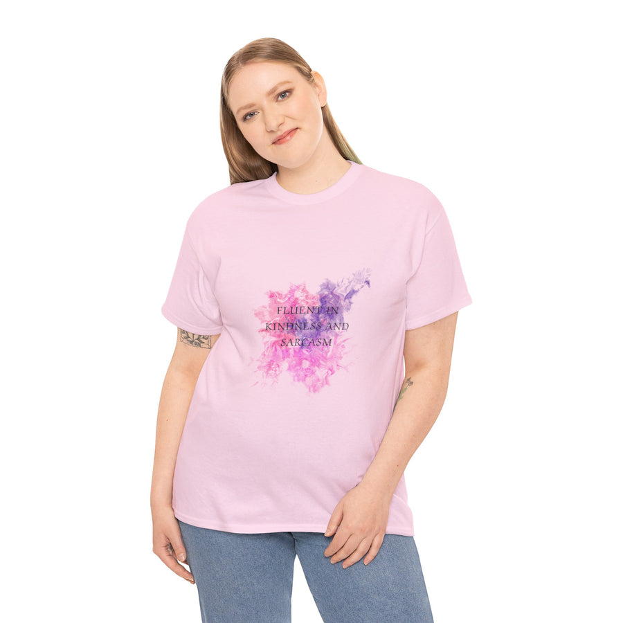 Unisex Heavy Cotton Tee-Fluent in Kindness and Sarcasm