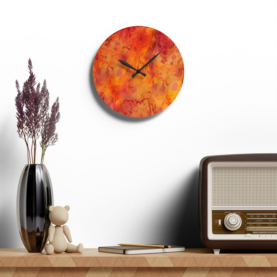 Acrylic Wall Clock- Autumn colors