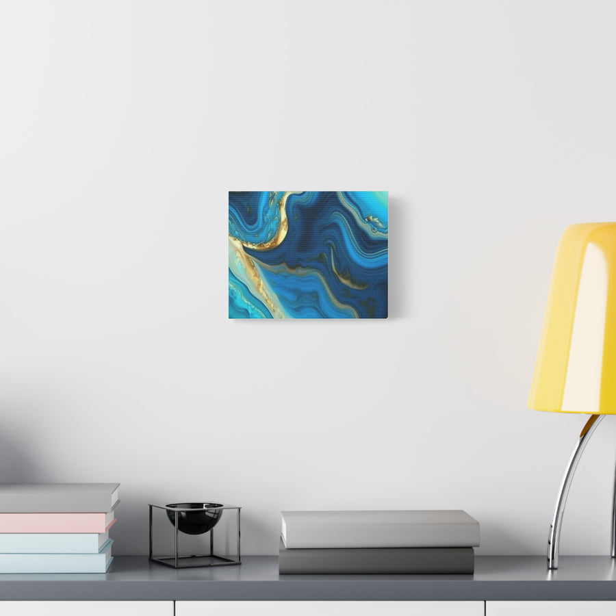 Blue Ocean Abstract Matte Canvas Wall Art