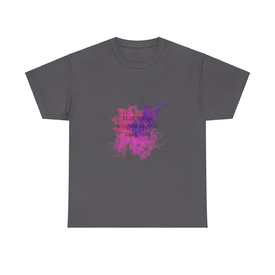Unisex Heavy Cotton Tee-Fluent in Kindness and Sarcasm