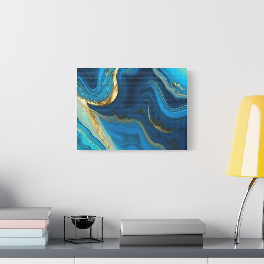 Blue Ocean Abstract Matte Canvas Wall Art