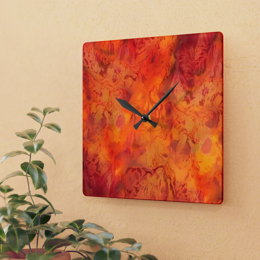 Acrylic Wall Clock- Autumn colors