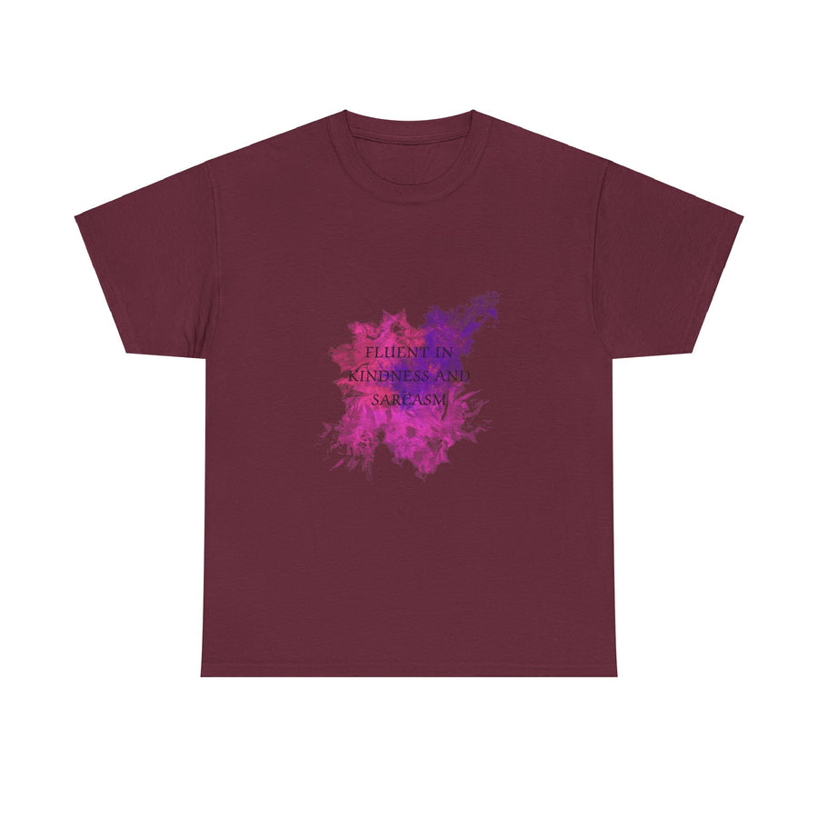 Unisex Heavy Cotton Tee-Fluent in Kindness and Sarcasm