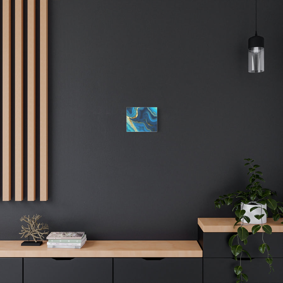 Blue Ocean Abstract Matte Canvas Wall Art