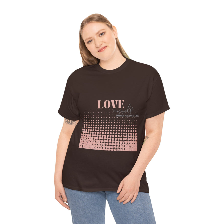 Unisex Heavy Cotton Tee-Love Myself through the Rough Times