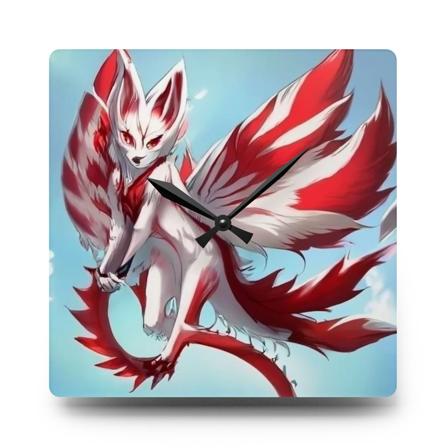 Acrylic Wall Clock-Kitsune