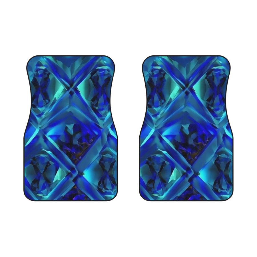Car Mats (2x Front)- Blue Diamond