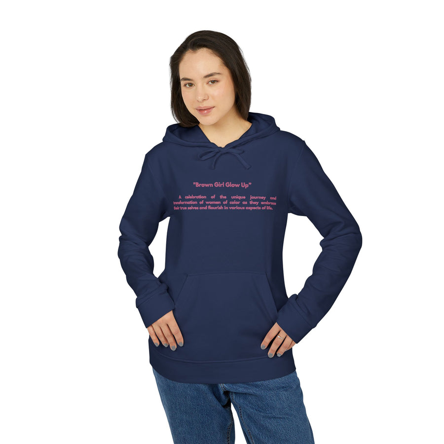 adidas® Unisex Fleece Hoodie- Brown Girl Glow UP