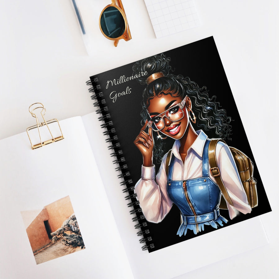 Motivational Spiral Notebook - Millionaire Goals