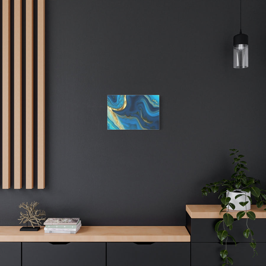 Blue Ocean Abstract Matte Canvas Wall Art