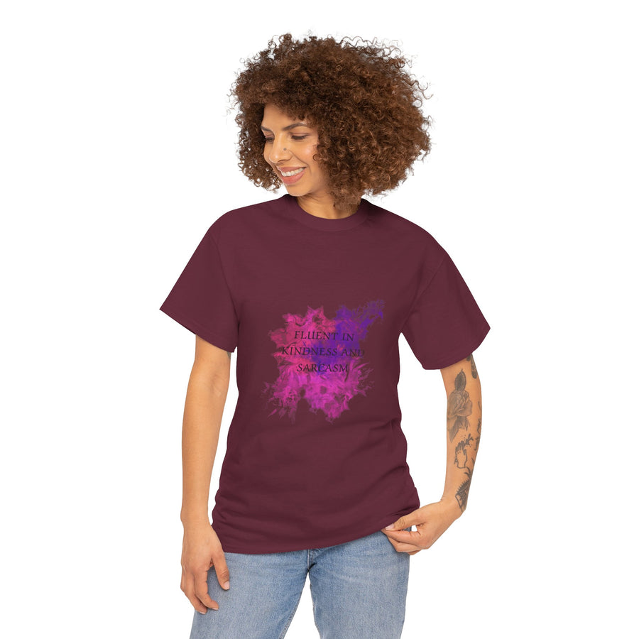 Unisex Heavy Cotton Tee-Fluent in Kindness and Sarcasm
