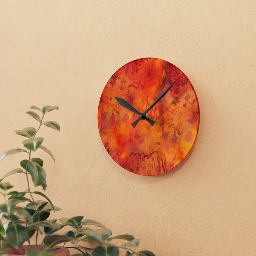 Acrylic Wall Clock- Autumn colors