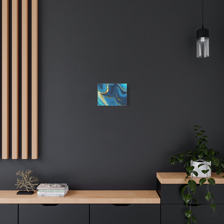 Blue Ocean Abstract Matte Canvas Wall Art