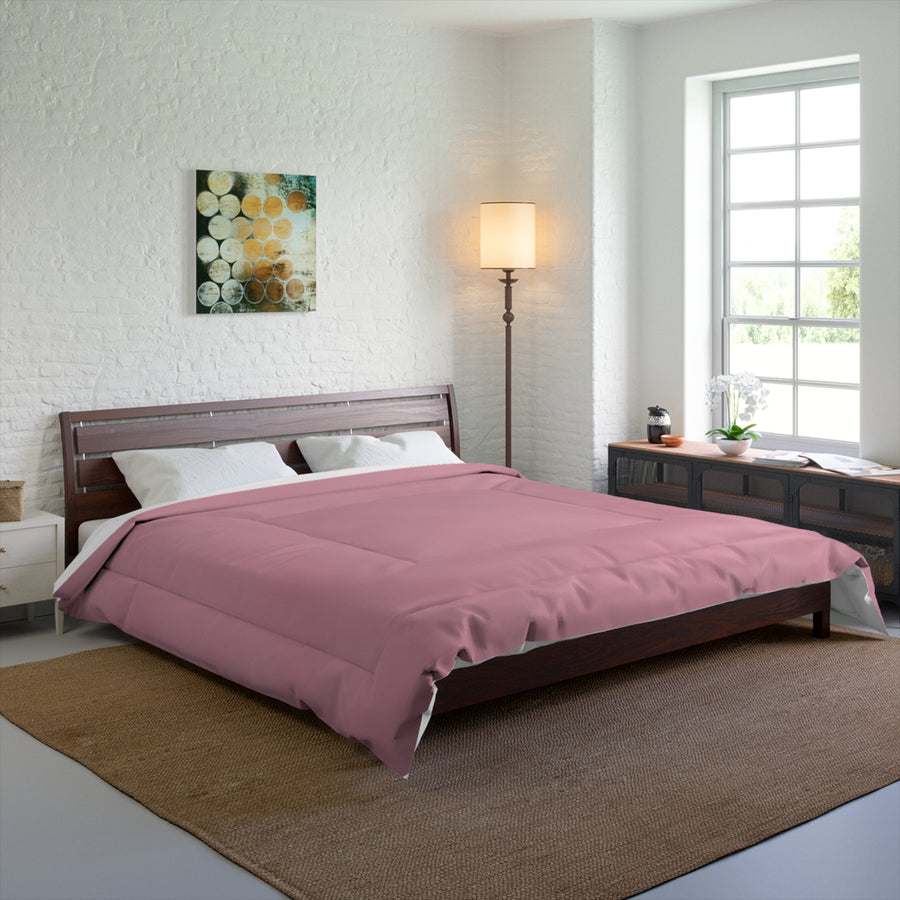 Cozy Blush Pink Comforter for a Serene Bedroom Retreat
