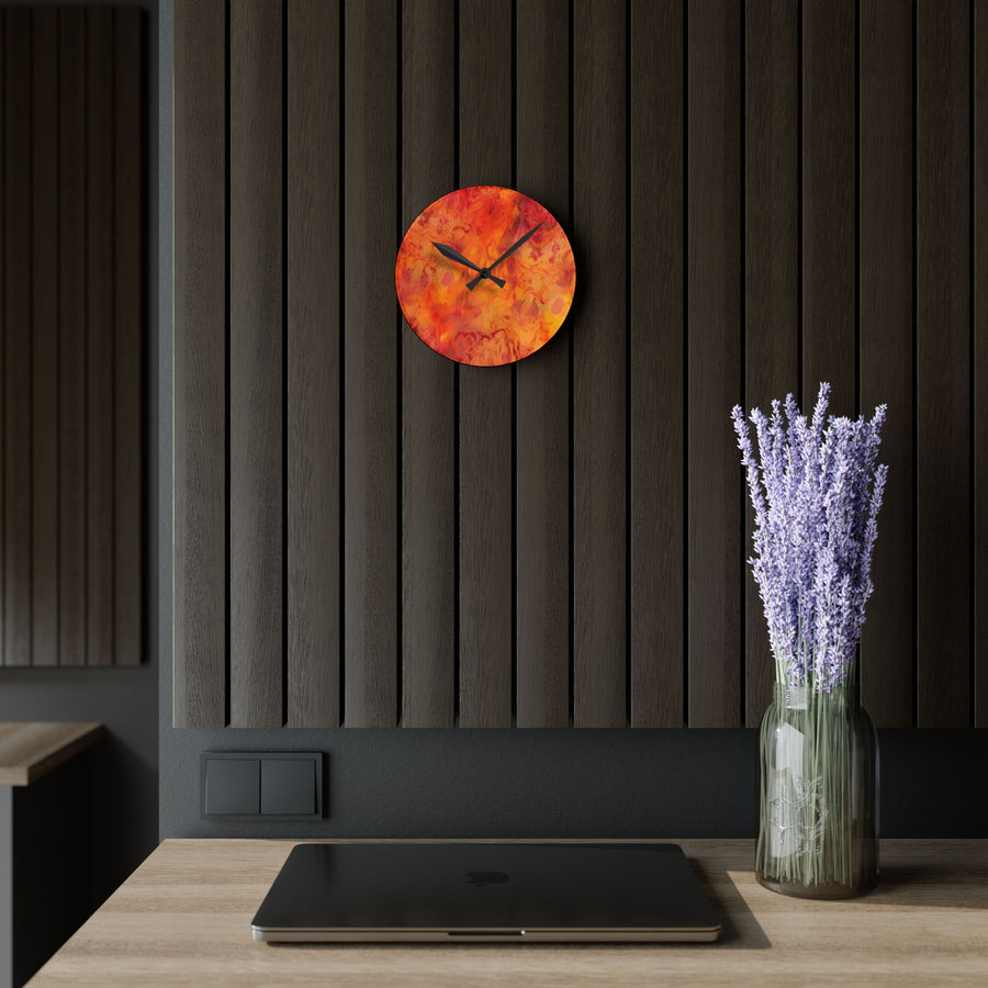 Acrylic Wall Clock- Autumn colors
