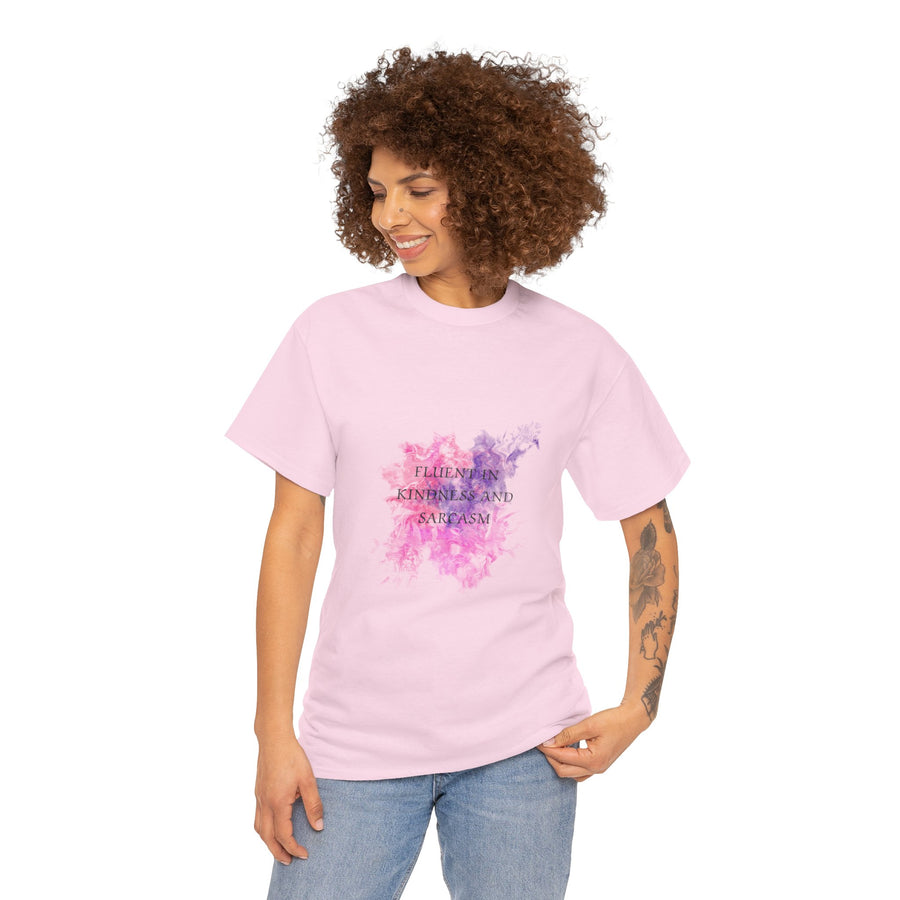 Unisex Heavy Cotton Tee-Fluent in Kindness and Sarcasm
